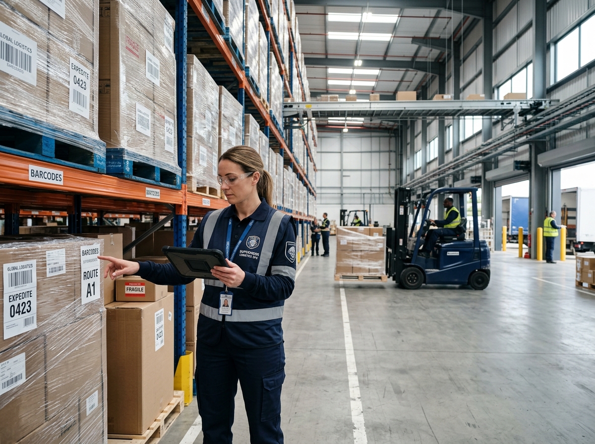Professional logistics supervisor and warehouse operations
